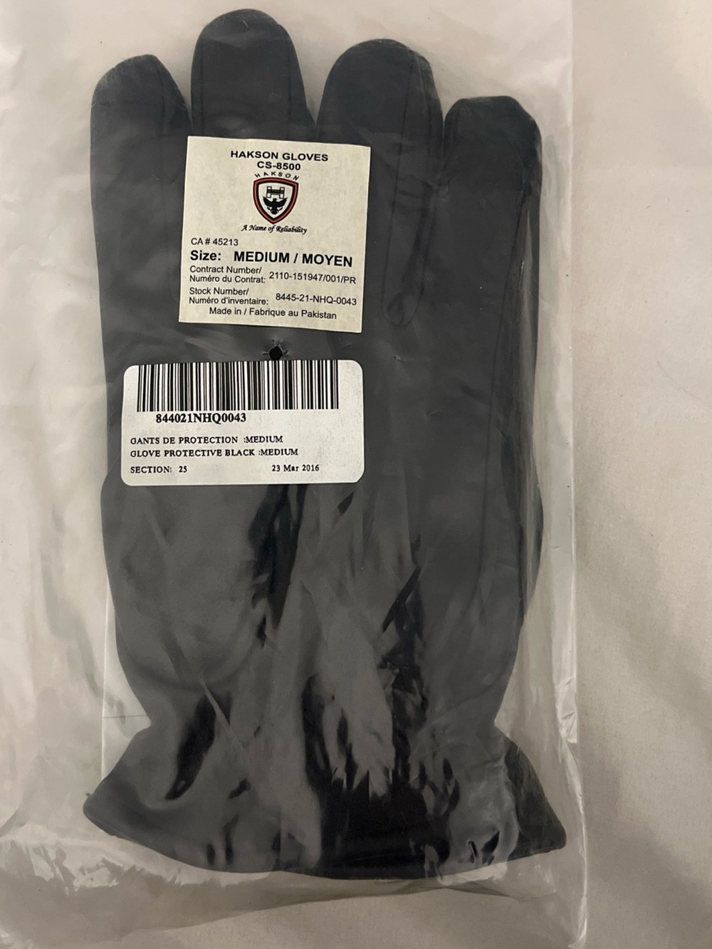 Hakson Protective Work Gloves - Black, Medium
